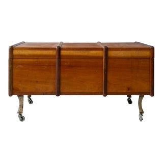 Vintage Mid Century French Tunisian Trunk For Sale