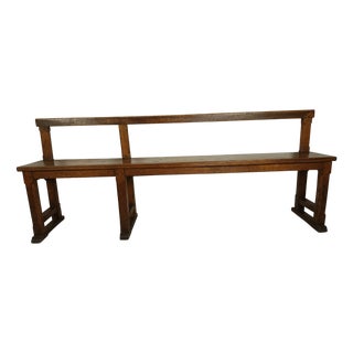 Antique Oak Church Bench For Sale
