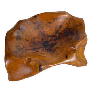 Brutalist Wood Ashtray or Centrepiece, 1960 For Sale