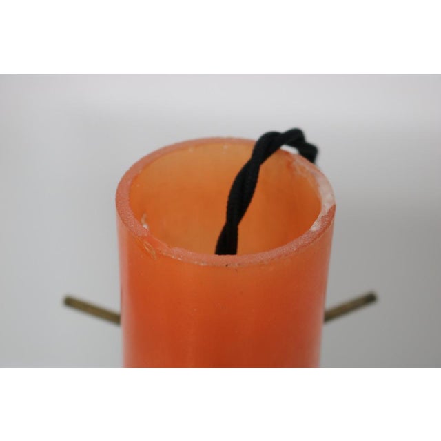 Italian Red, Yellow and Blue Glass Pendant Lights in the Style of Vitosi, 1960s, Set of 3 For Sale - Image 4 of 18