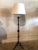 1980s 1980s Hammered Forged Iron Floor Lamp With Lamp Shade For Sale - Image 5 of 5