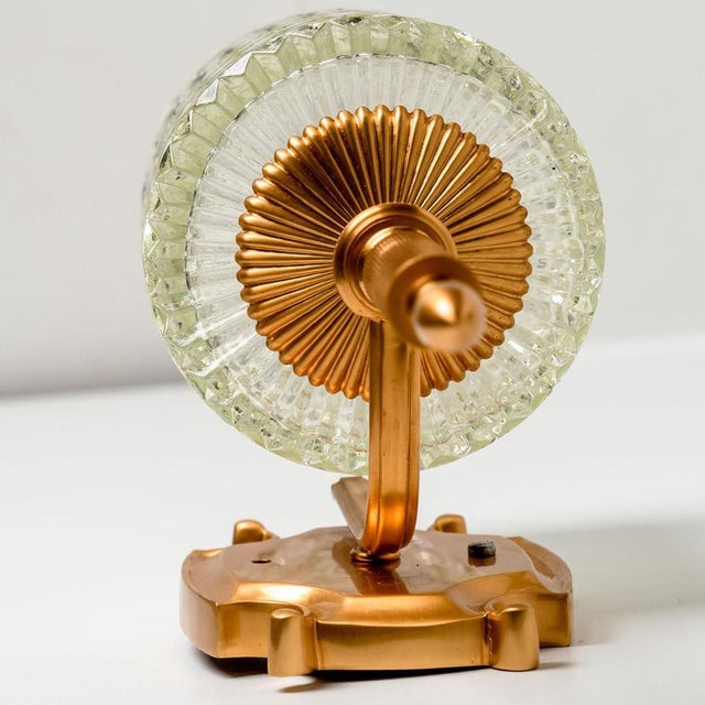 Textured Glass & Brass Wall Light, Germany, 1960s For Sale - Image 12 of 16