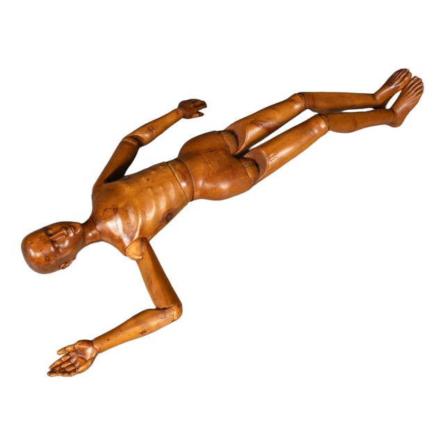 Antique Continental Life Size Wooden Artists Lay Figure, 1910 For Sale