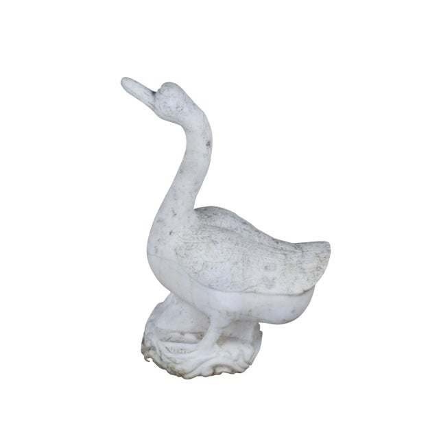 Italian Antique Italian Carved Marble Stone Bird Garden Statue For Sale - Image 3 of 10