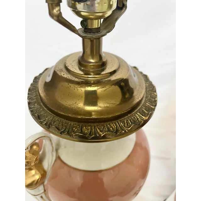 Vintage Paul Hansen Regency Trophy Lamps in Shell Pink - A Pair For Sale In Naples, FL - Image 6 of 12