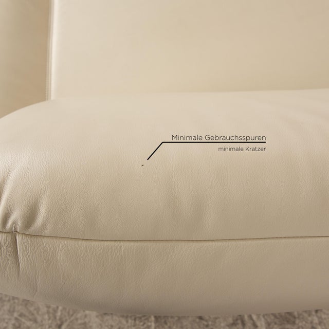 Rivoli Leather Two Seater Cream Sofa from Koinor For Sale - Image 9 of 16