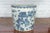 Vintage Porcelain Cache-Pot Planter with Blue & White Mountainous Landscape For Sale - Image 4 of 13