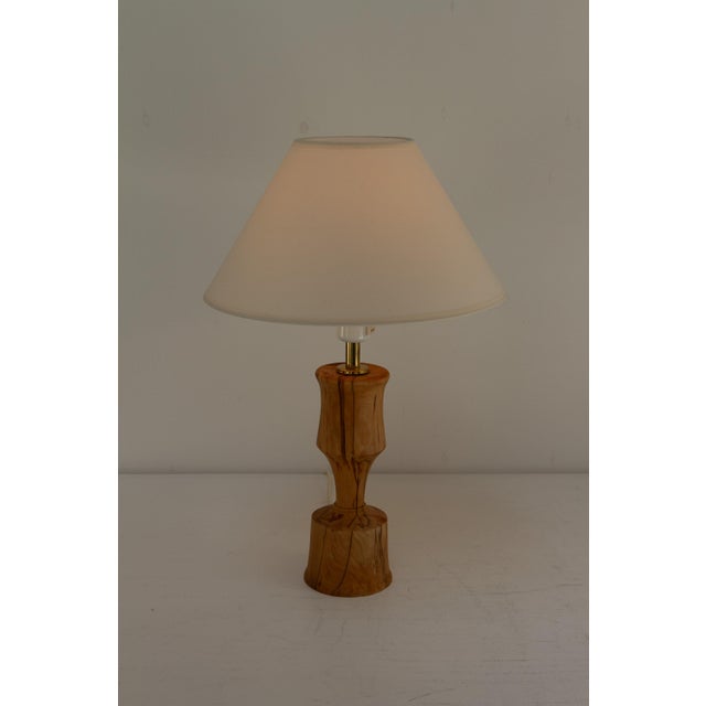 Tan Danish Wooden Table Lamp, 1970s For Sale - Image 8 of 18