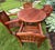 Sienna 1990s Exceptional Vintage Hand-Carved Estate-Quality 5-Piece Solid Teak Patio Dining Set For Sale - Image 8 of 13