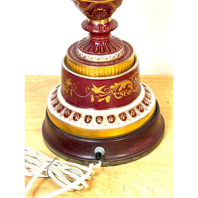 Early 20th Century “Good Night” Vienna Style Porcelain Urn Lamp Maiden and Candle, Signed F. Koller For Sale - Image 10 of 16