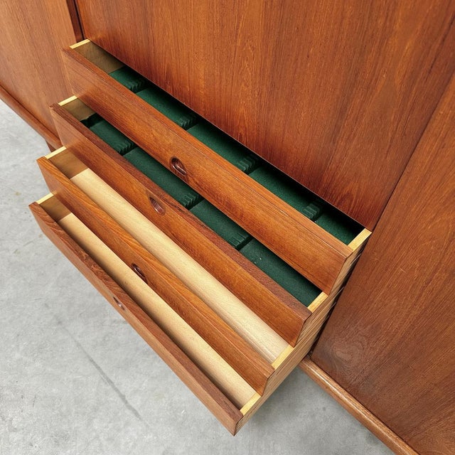 Mid-Century Modern Danish Teak Highboard by H.W. Klein for Bramin, 1960s For Sale - Image 10 of 16