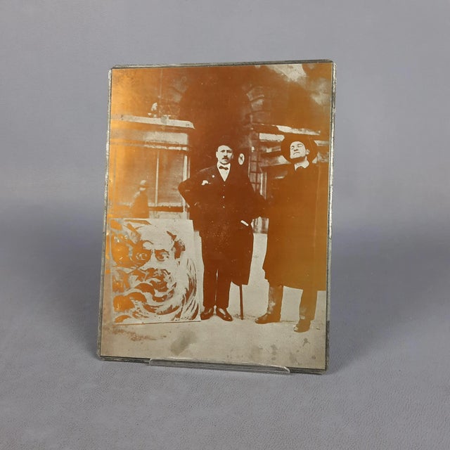 Filippo Marinetti, Portrait of Rougena Zatkova, 1960s, Cliché Silkscreened Metal Plate For Sale - Image 4 of 11