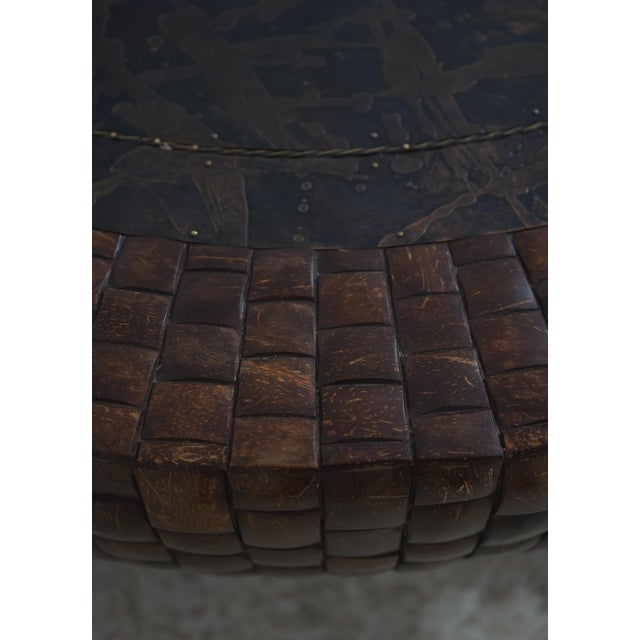 Coconut & Bronze Mounted Coffee Table For Sale - Image 4 of 14