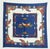 Late 20th Century Vintage Royal Blue Silk Scarf with British Royal Horse Carriages Motif For Sale - Image 5 of 12