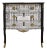 1950s Louis XV Style Chest With Fornasetti Pattern of Ancient Rome and Black Marble Top For Sale