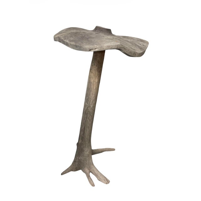 This striking vintage sculpture is an exceptional example of organic modernism, meticulously hand-carved from a single...