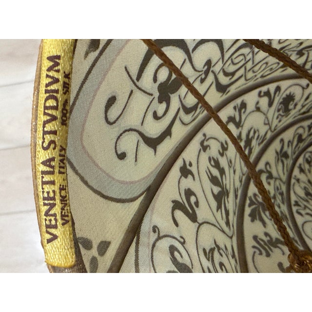 1980s Fortuny Silk Cesendello Ceiling or Wall Light For Sale - Image 5 of 10