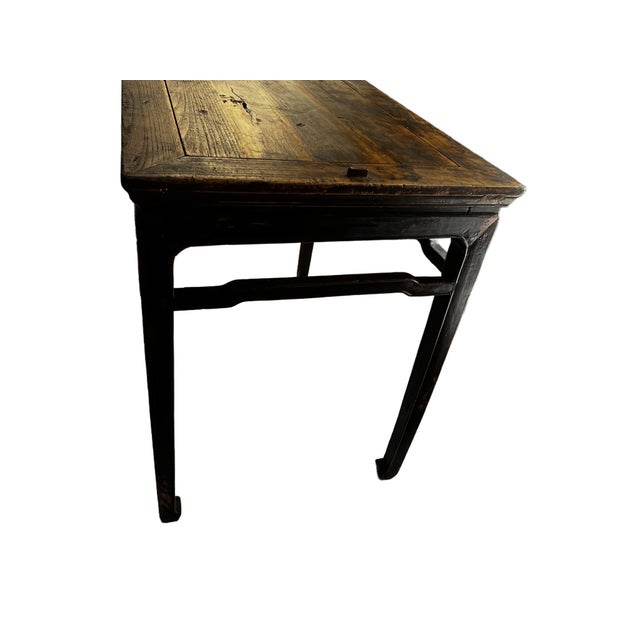Chinese Antique Rectangular Table With Original Patina For Sale - Image 3 of 9