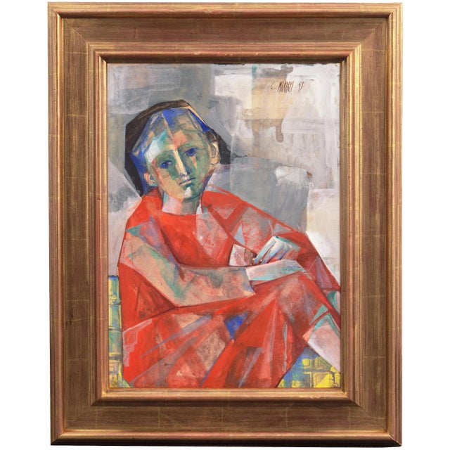 Signed upper right, 'C. Mariani' for Carlo Maria Mariani (Italian, 1931-2021) and dated 1959. Framed dimensions: 22.5 x...