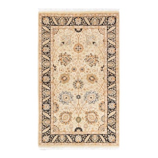 Mogul, One-of-a-Kind Hand-Knotted Area Rug - Beige, 3' 3" x 5' 4" For Sale