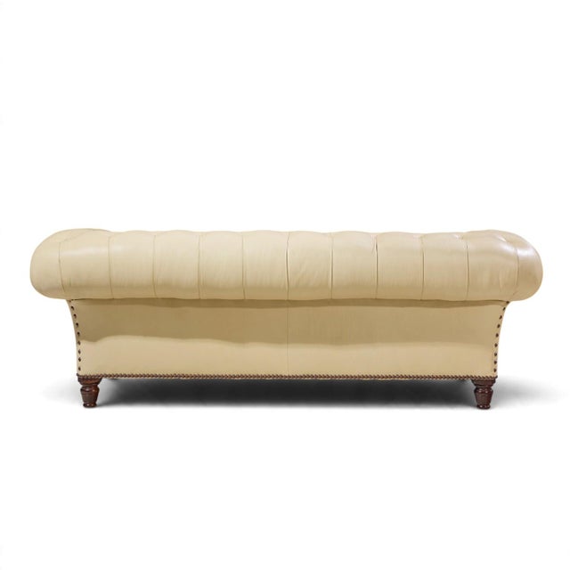 George Smith Early Victorian Chesterfield Tufted Leather Sofa For Sale In Chicago - Image 6 of 10