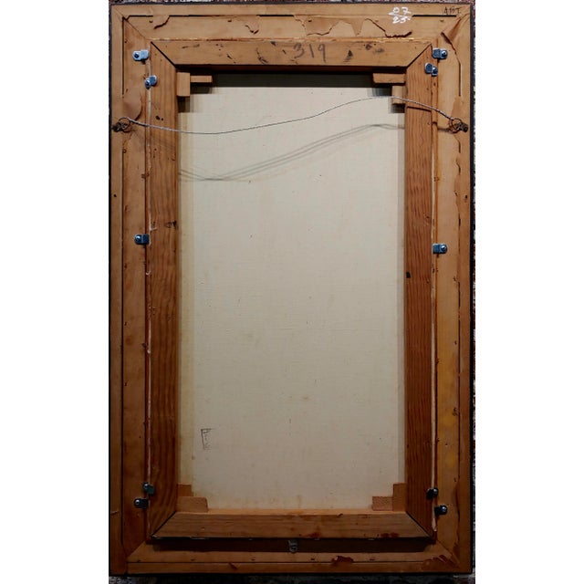 Red Jesus Leuus 1965 Minimalist Mother in Red - Oil Painting For Sale - Image 8 of 10