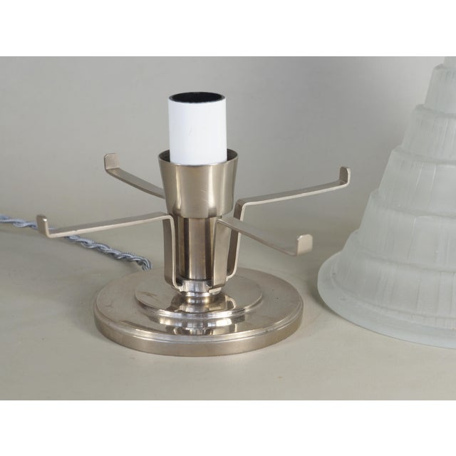1930s French Art Deco Table Lamp by Marius Sabino 1930s France For Sale - Image 5 of 11