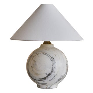 1970s French Spherical Marble Lamp For Sale