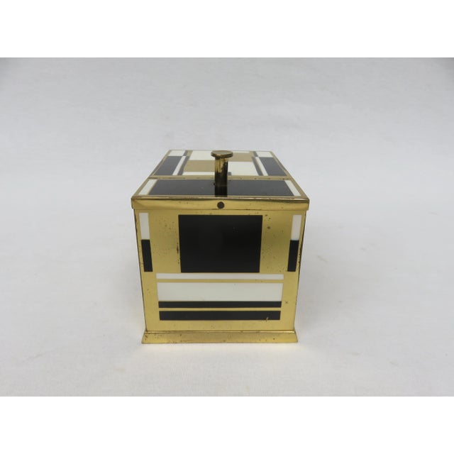 Art Deco Black & White Brass Cigarette Dispenser from Erhard & Söhne For Sale - Image 3 of 15