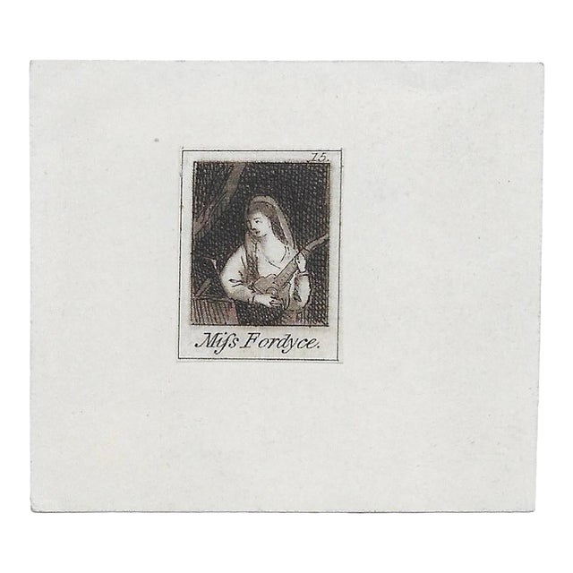 Antique Miniature Miss Fordyce Engraving After Joshua Reynolds For Sale