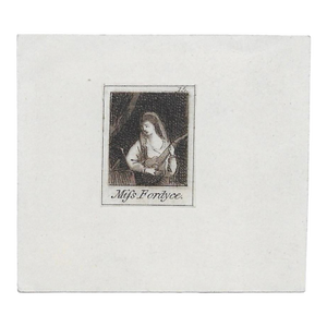 Antique Miniature Miss Fordyce Engraving After Joshua Reynolds