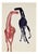 Ernst Bräuer, Two Horses (Red-Blue), 1961, Monotype For Sale