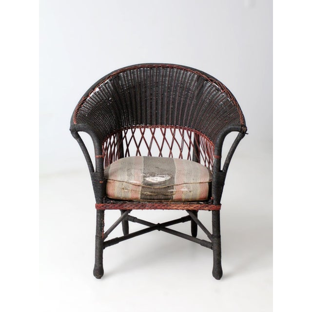 Early 20th Century American Wicker Sofa and Chair Set For Sale - Image 11 of 18