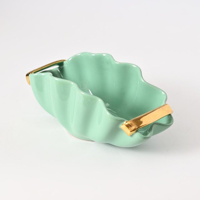 Vintage Mint Green Ceramic Bowl from Cantagalli, 1950s, in Flawless conditions. Designed 1950 to 1959 This piece has an...