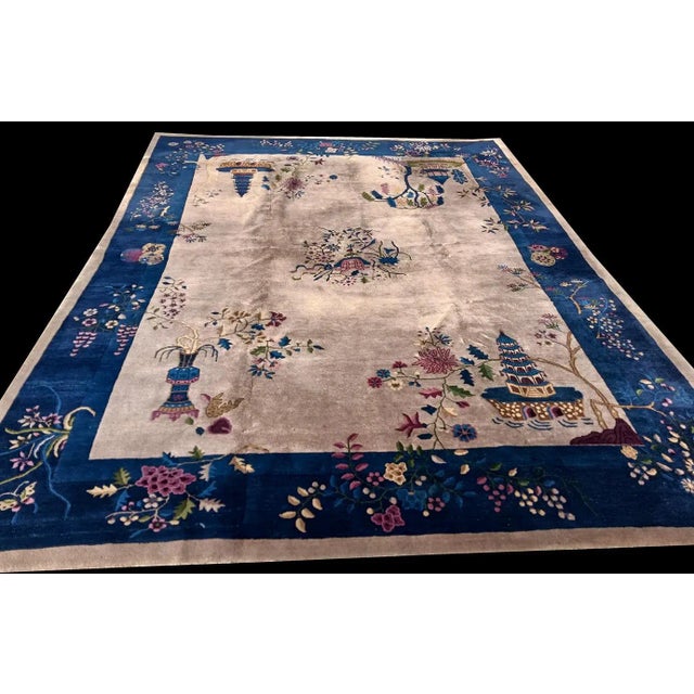1920s Chinese Art Deco Carpet For Sale - Image 9 of 9