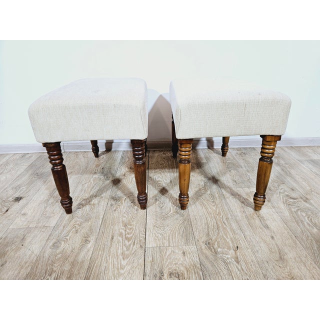 English Poufs, 1800s, Set of 2 For Sale - Image 6 of 12
