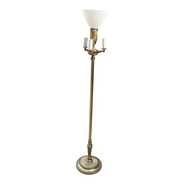 1970s Stiffel Brass Floor Lamp For Sale