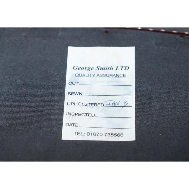 Buttoned Occasional Desk Chair in Brown Leather from George Smith For Sale - Image 14 of 15