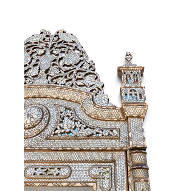 Ivory Late 19th-Century Mother-of-Pearl and Bone Inlaid Vitrine Cabinet For Sale - Image 8 of 10