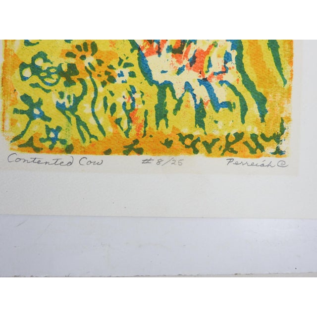 Vintage mid 20th century serigraph on paper by Grace Perreiah (b. 1936) Kentucky. Signed, numbered 8/25 and titled...