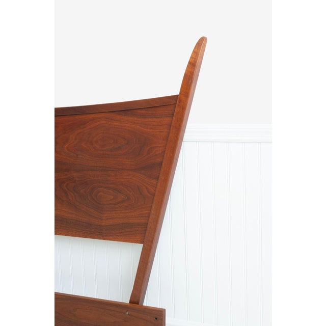1950s George Nakashima for Widdicomb Queen Headboard in Oiled Black Walnut, 1958 For Sale - Image 5 of 8