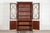 Circa 1870 english inlaid mahogany glazed bookcase together w130 x d45 x h234 cm base w125 x d45 x h94 cm base internal...