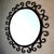 1960s Rustic Black Wrought Iron Round Scrollwork Sunburst Wall Mirror For Sale - Image 4 of 7