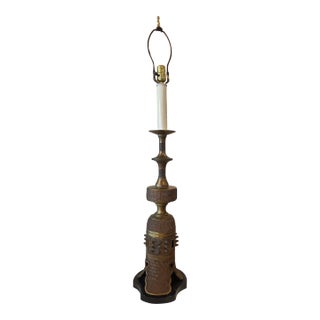 1950s Bronze Asian James Mont Style Lamps For Sale