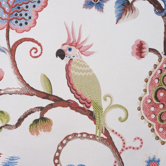 Schumacher SAMPLE - Schumacher Birds Of Paradise Fabric In Mist For Sale - Image 4 of 6