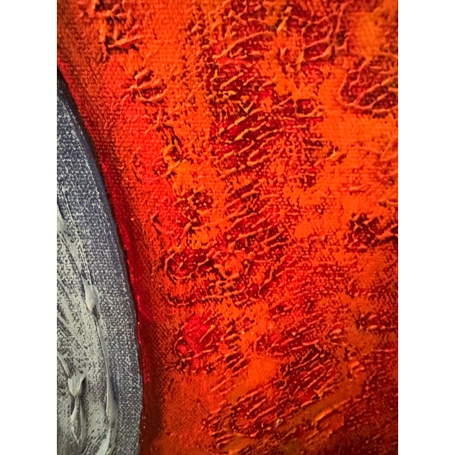 Original Signed “Fire and Ice” Abstract Figurative Painting by Ruth Lais, 2002 For Sale - Image 4 of 7