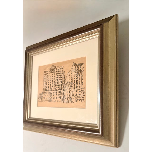 1990s Original Cityscape "Between W. 94th and 95th", Signed by Artist For Sale In Palm Springs - Image 6 of 9