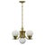 Art Deco Czech Brass Chandelier with Milk Glass Globes, 1930s For Sale - Image 13 of 13