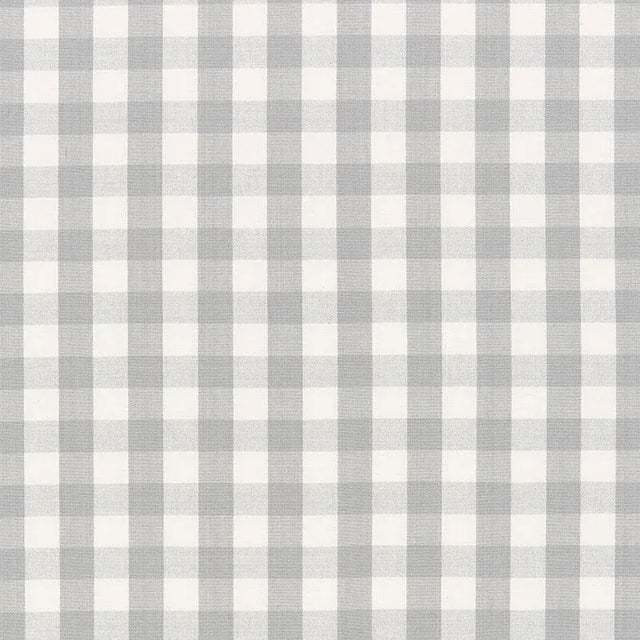 Contemporary Sample - Schumacher Elton Cotton Check Fabric in Grey For Sale - Image 3 of 3