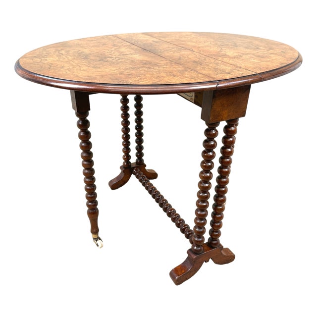 Victorian Sutherland Coffee Table in Burr Walnut, 1870 For Sale